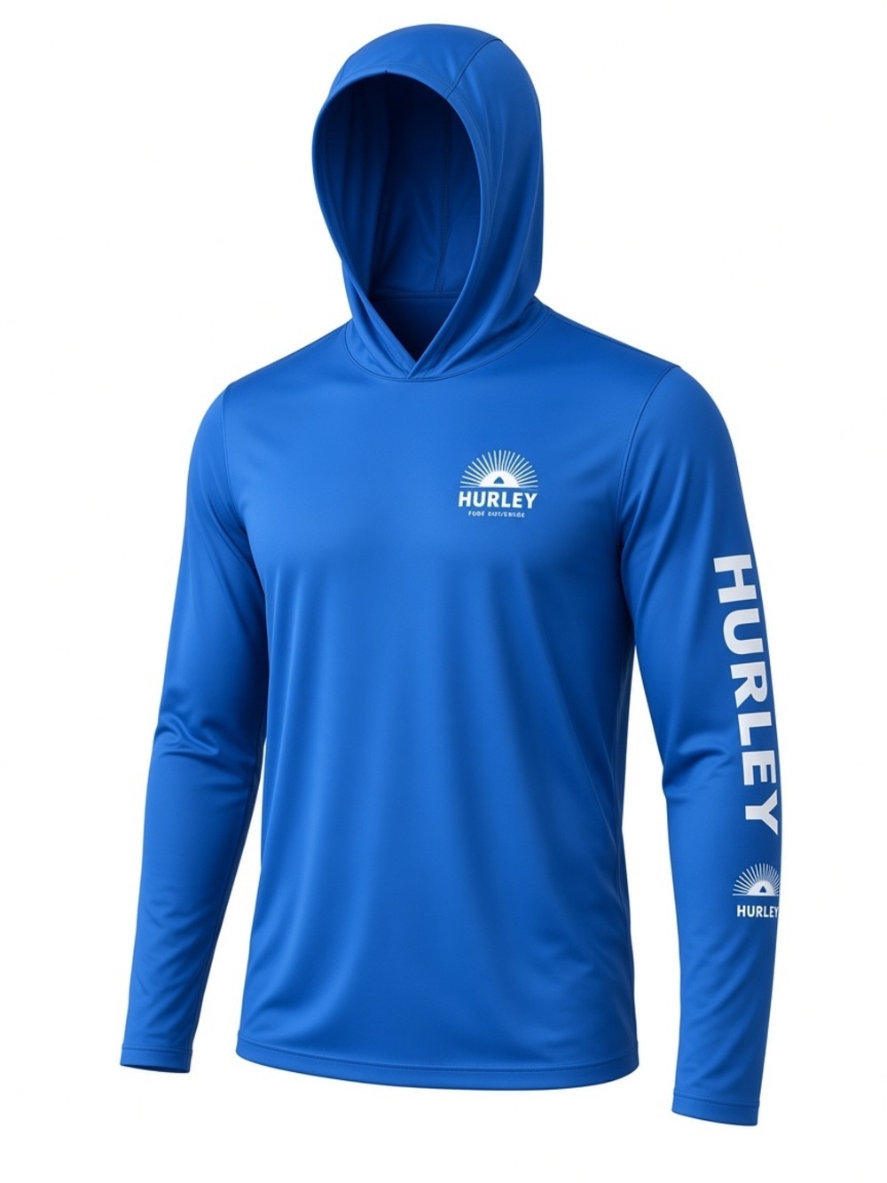 Hurley Men's Blue Hooded Performance Long-Sleeve XXL